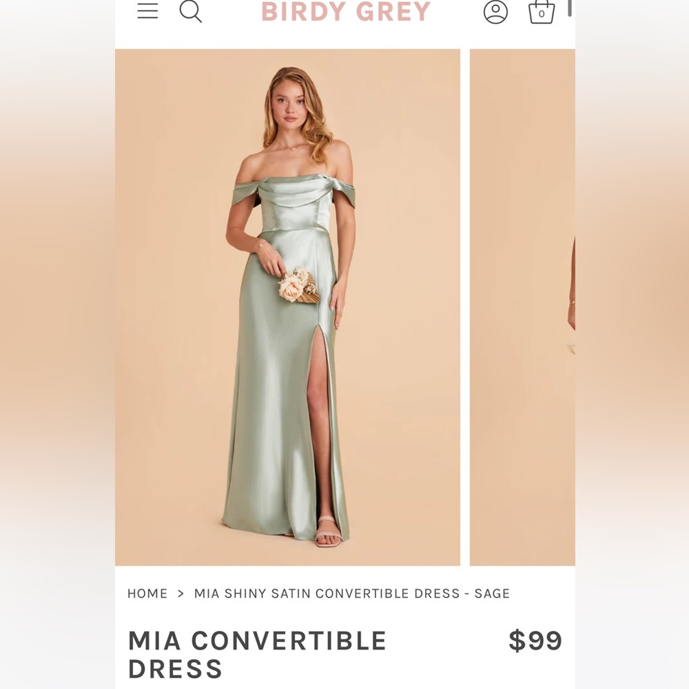 Bird grey bridesmaid/formal dress